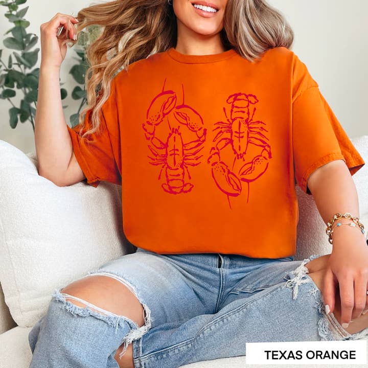 Shoppe SHC - Wholesale T-Shirt (Graphic) - Women's - Spring 2025 Coastal Aesthetic Lobster | Graphic Tee |Gildan 14