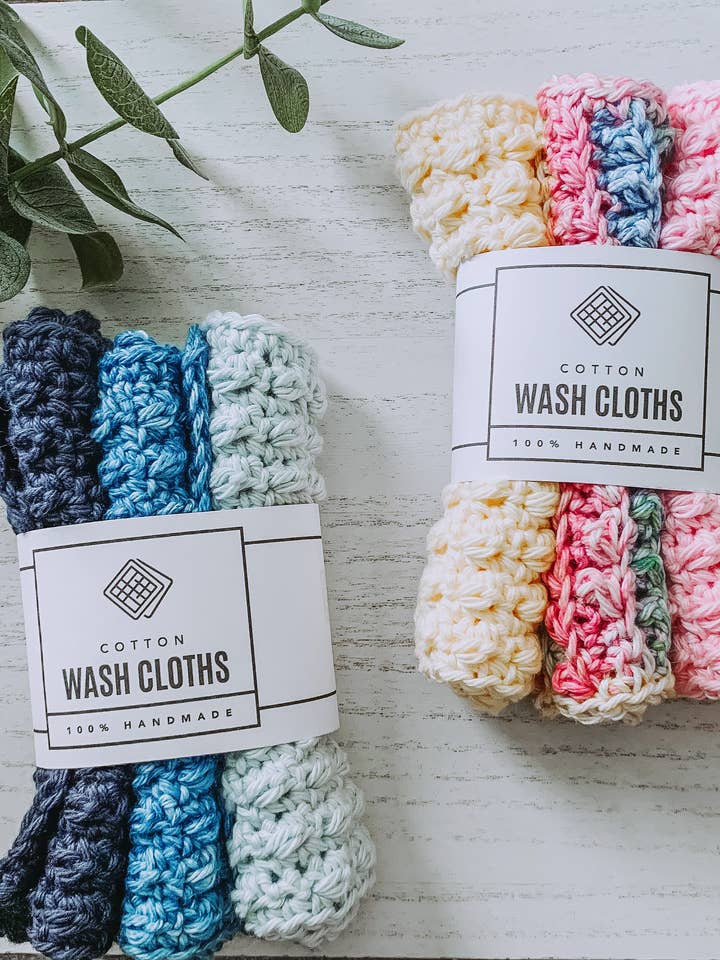 Gant de toilette en coton pour la vente par Kj Kreations