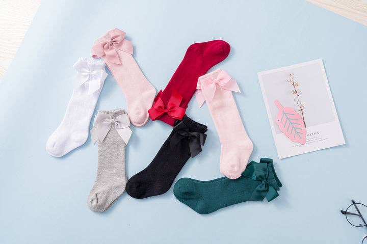 KiddieKickz - Wholesale Socks - Kids - Girls Solid Color Bow Accessories Socks15