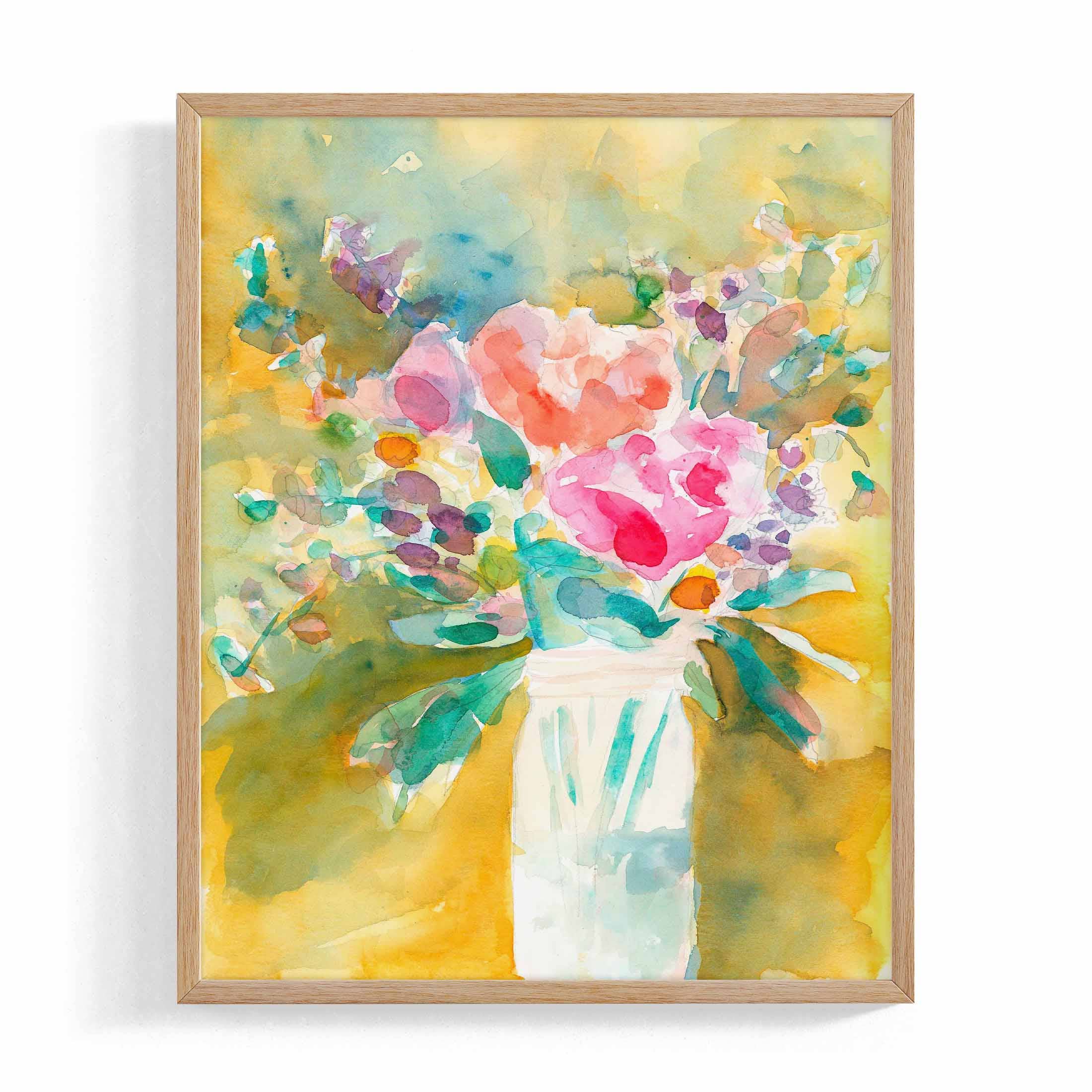 Margaret Joy - Wholesale Art print - Mason Jar Bouquet3