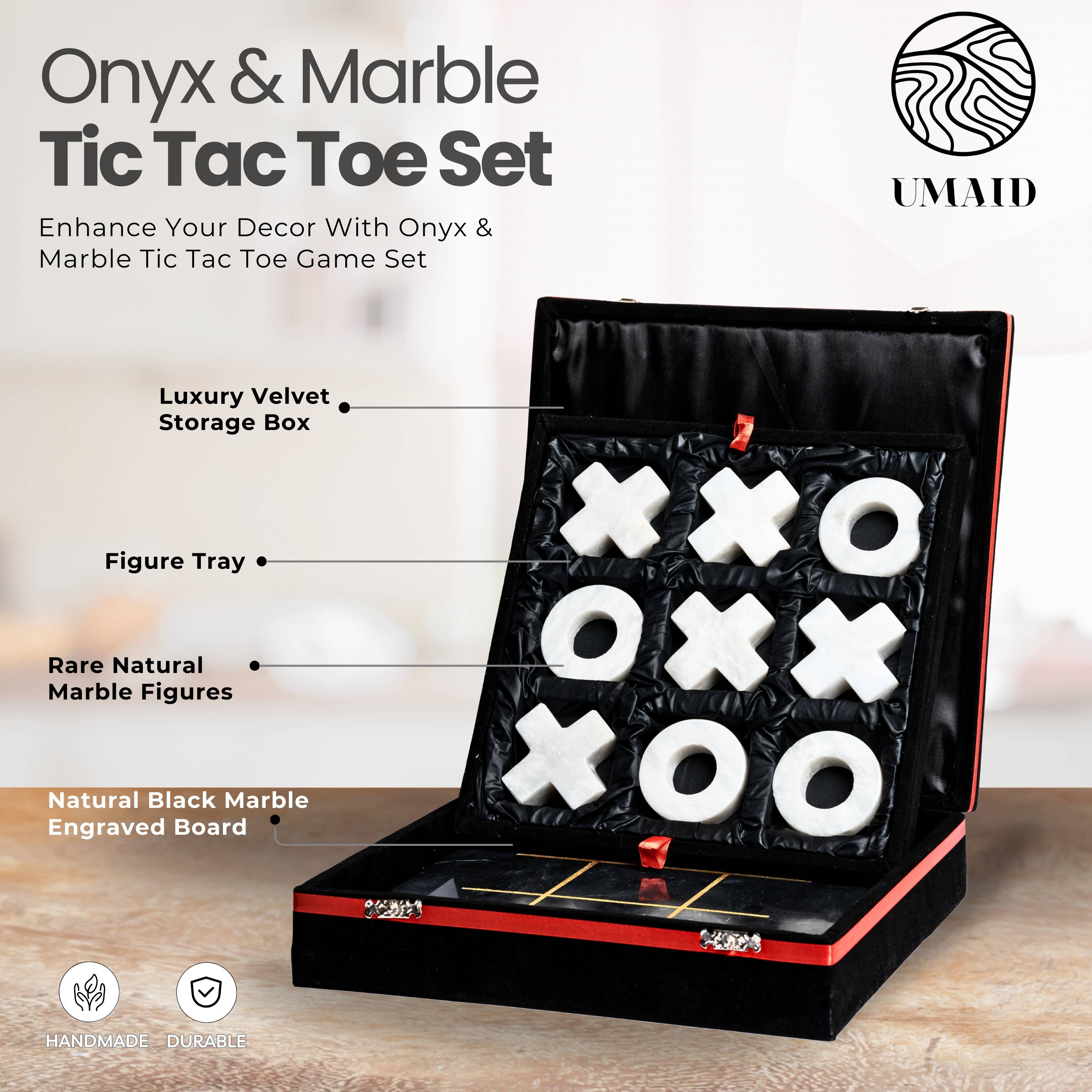 UMAID PRODUCTS - Wholesale Board Game - Marble Tic Tac Toe Game1