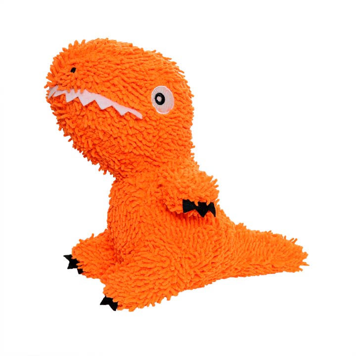 Tuffy Dog Toys - VIP Products - Wholesale Pet Squeaky Toy - Dog - Mighty Microfiber Ball T-Rex, Durable, Squeaky Dog Toy