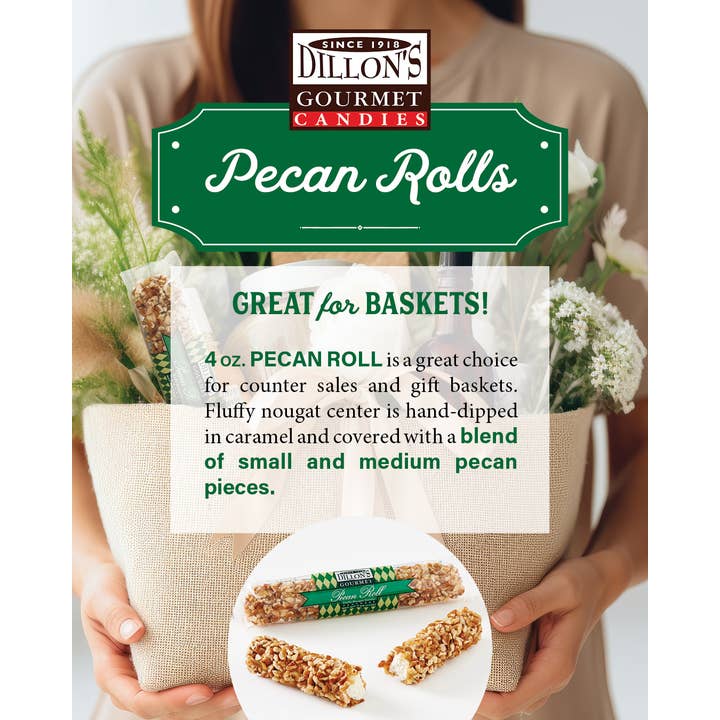 Dillon Candy Company - Wholesale Nougat - Pecan Log Roll, 4 oz.