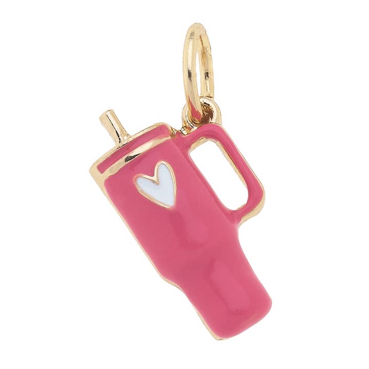 Travel Tumbler Cup Charm in Fuchsia for wholesale by Canvas Style