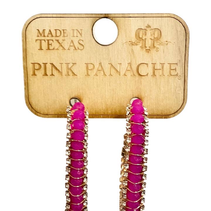 Fuchsia pärlörhänge - LC för wholesale av Pink Panache Brands