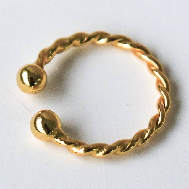 Boucle d'oreille Torsadé Dorée pour la vente par Horace Jewelry