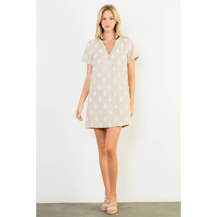 Kurzärmliges Kleid mit Details für den Großhandel von THML