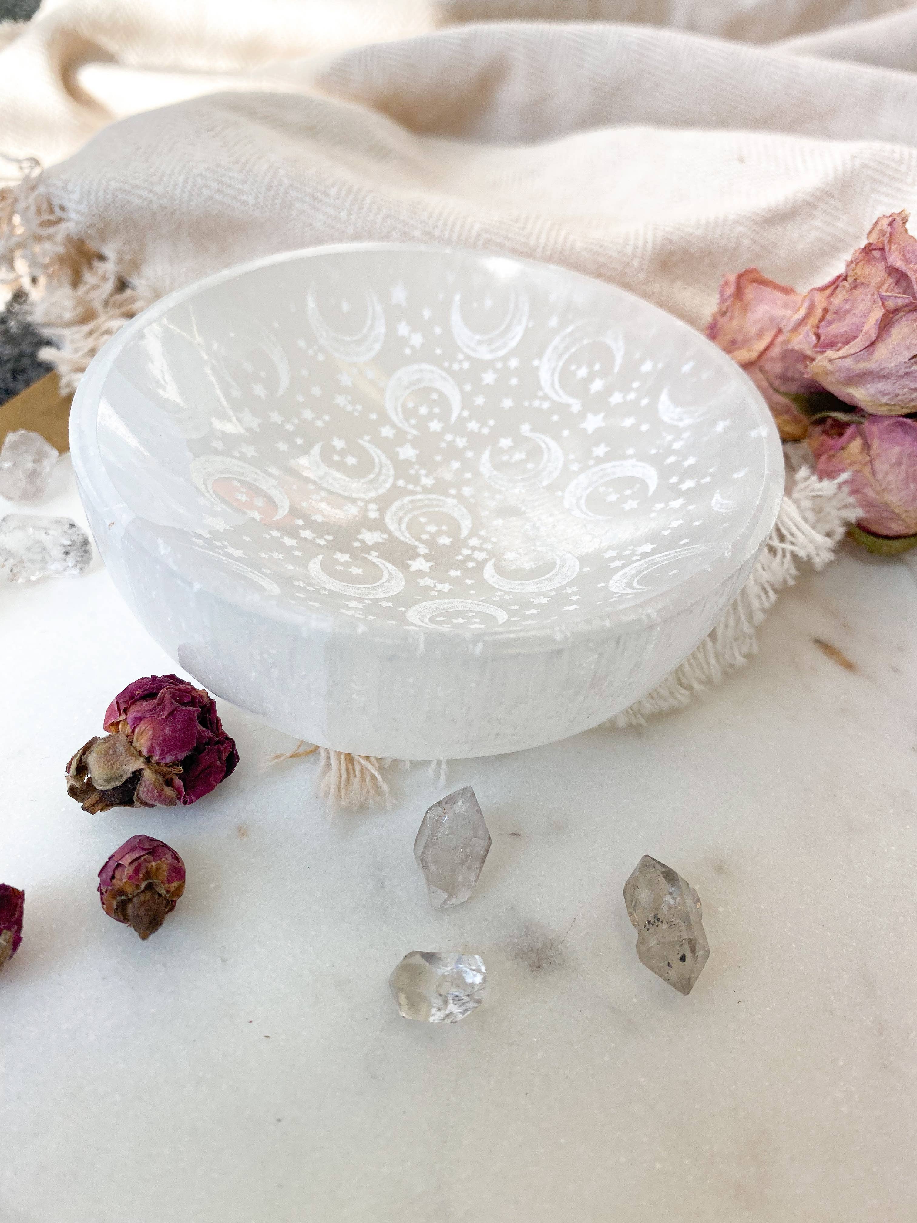 Fractalista Designs - Wholesale Jewelry Dish - Celestial Selenite Crystal Jewelry Bowl Trinket Dish0