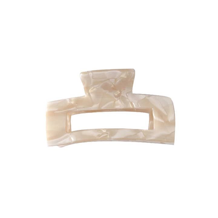 Pinza de pelo en forma de garra de resina en color crema para venta al por mayor de Last True Angel