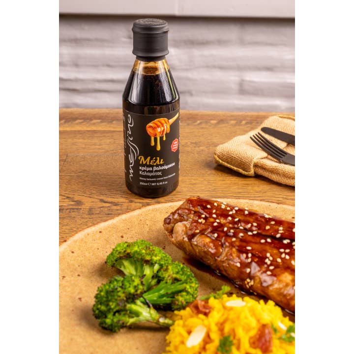 Oilladi - Vente Vinaigre - Crème balsamique au miel de Messino (glaçure)1