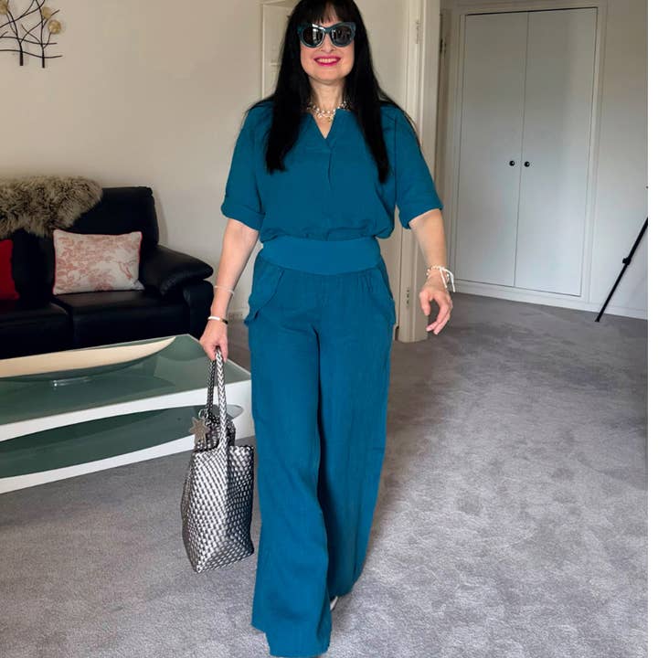 6714 Prussia Vera May Italian Linen Top for wholesale by VeraMay