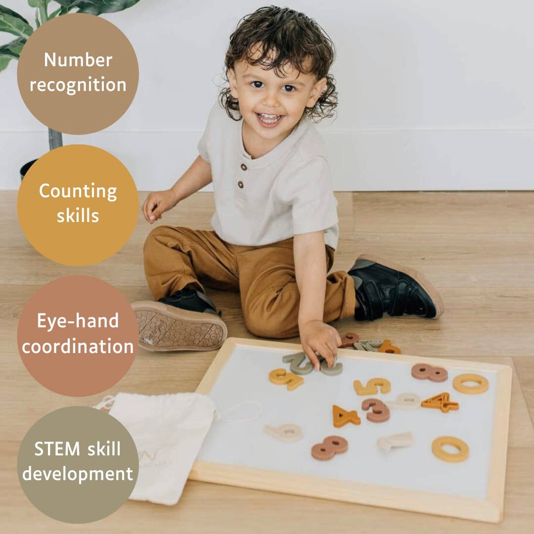 Brooklyn Neutral - Wholesale Magnet - Kids & Baby - Silicone Number Magnets 20 Piece Set1