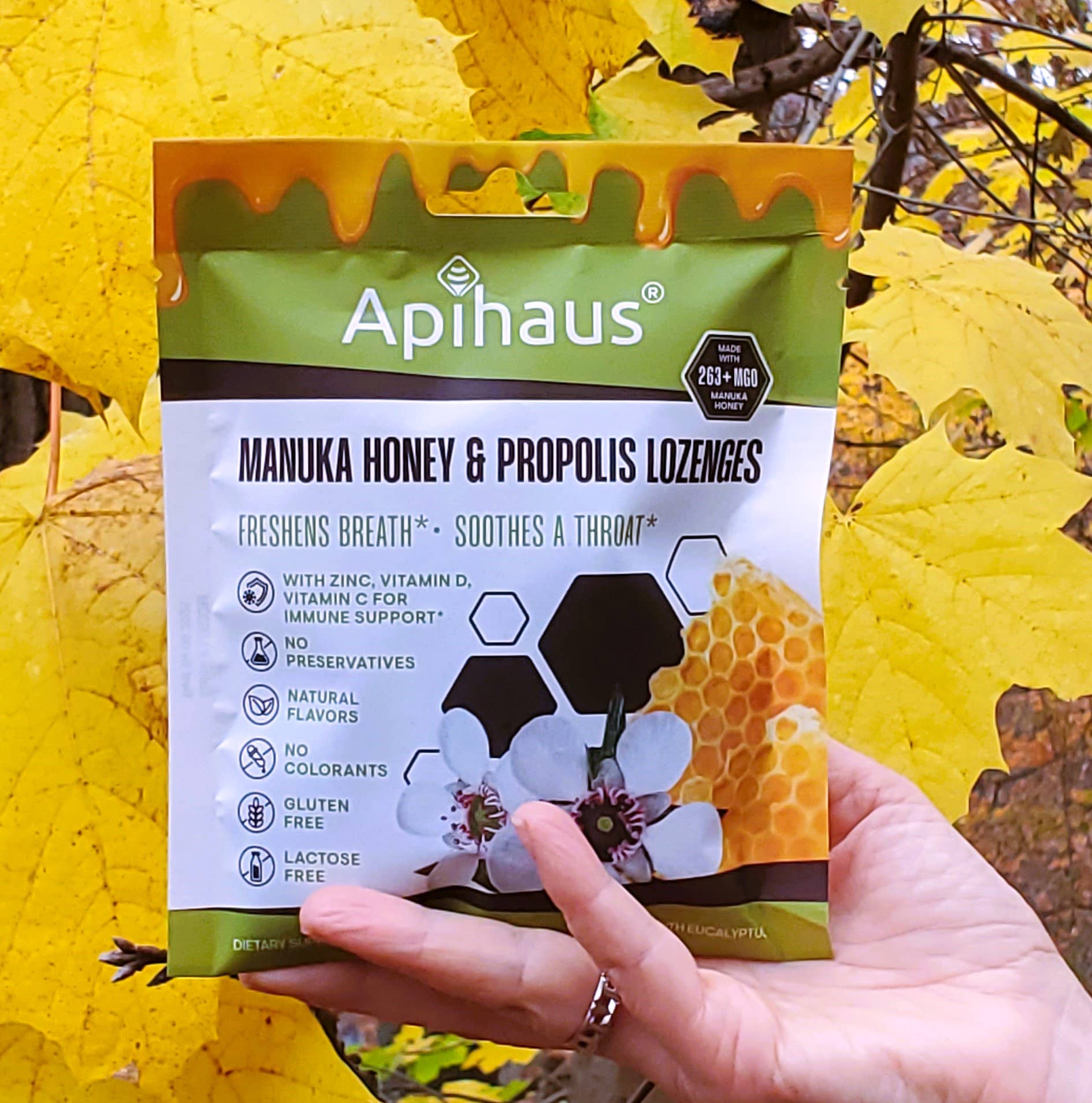 Vando Naturals - Wholesale Lozenges/Cough Drops - Apihaus Manuka Honey and Propolis Lozenges   20 pcs3
