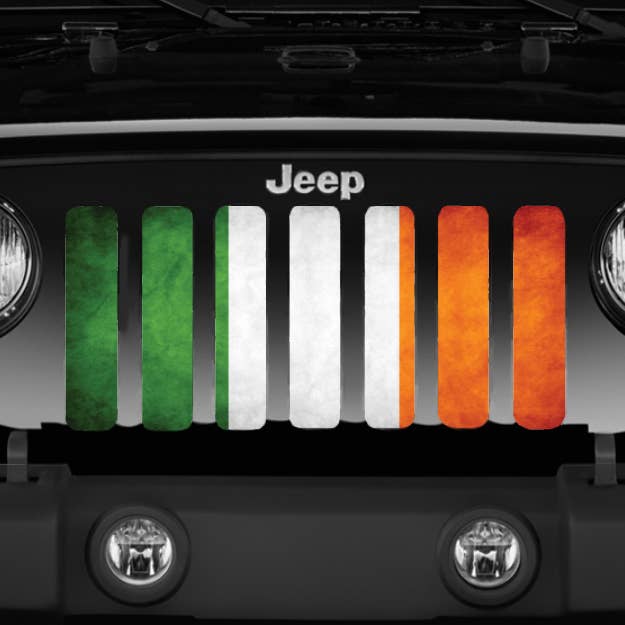 Geluk van de Ieren Vlag Jeep Grille Inzetstuk voor wholesale door Dirty Acres