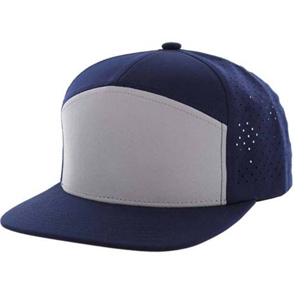 Zion Brand - Wholesale Flat Brim Cap - Unisex - BLANK 7 PANEL HYDRO SNAPBACK CAP18