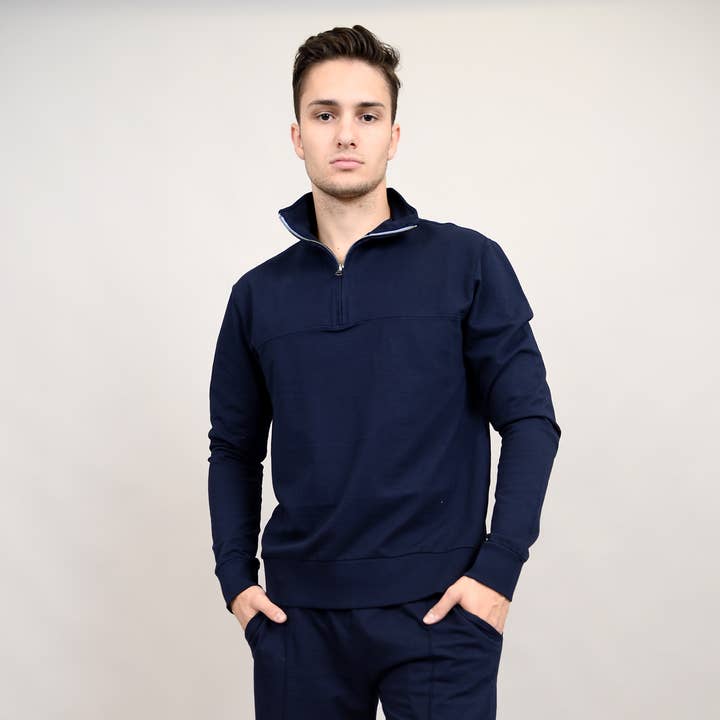 T-SHIRT CON ZIP IN FRENCH TERRY - 56MF411S per la vendita all'ingrosso da parte di HEDGE