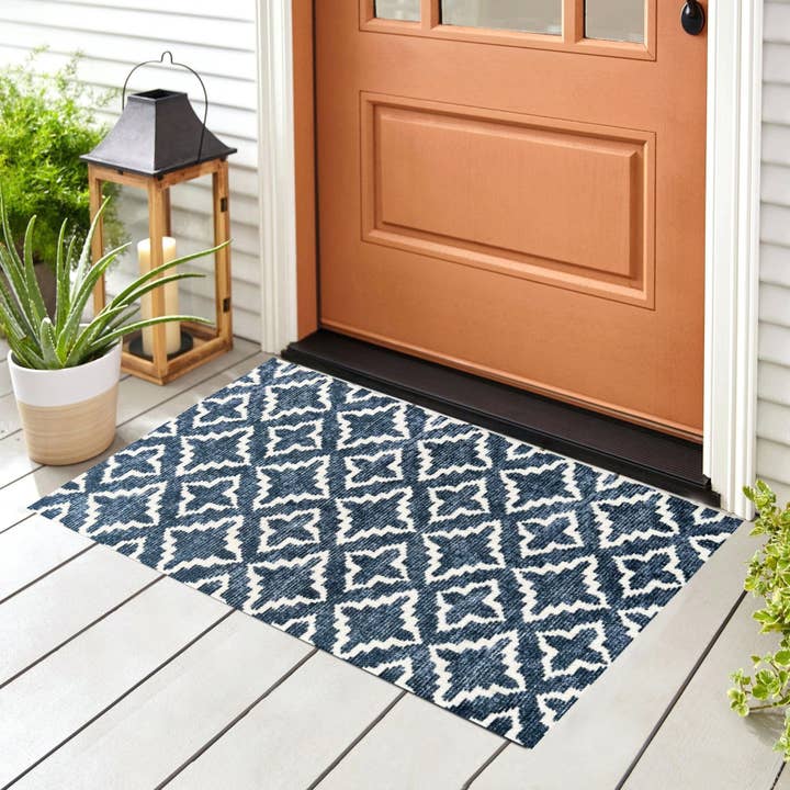 Tapis et tapis d'entrée Maltese Navy Wash+Dry pour la vente par Studio 67 Wash+Dry Mats