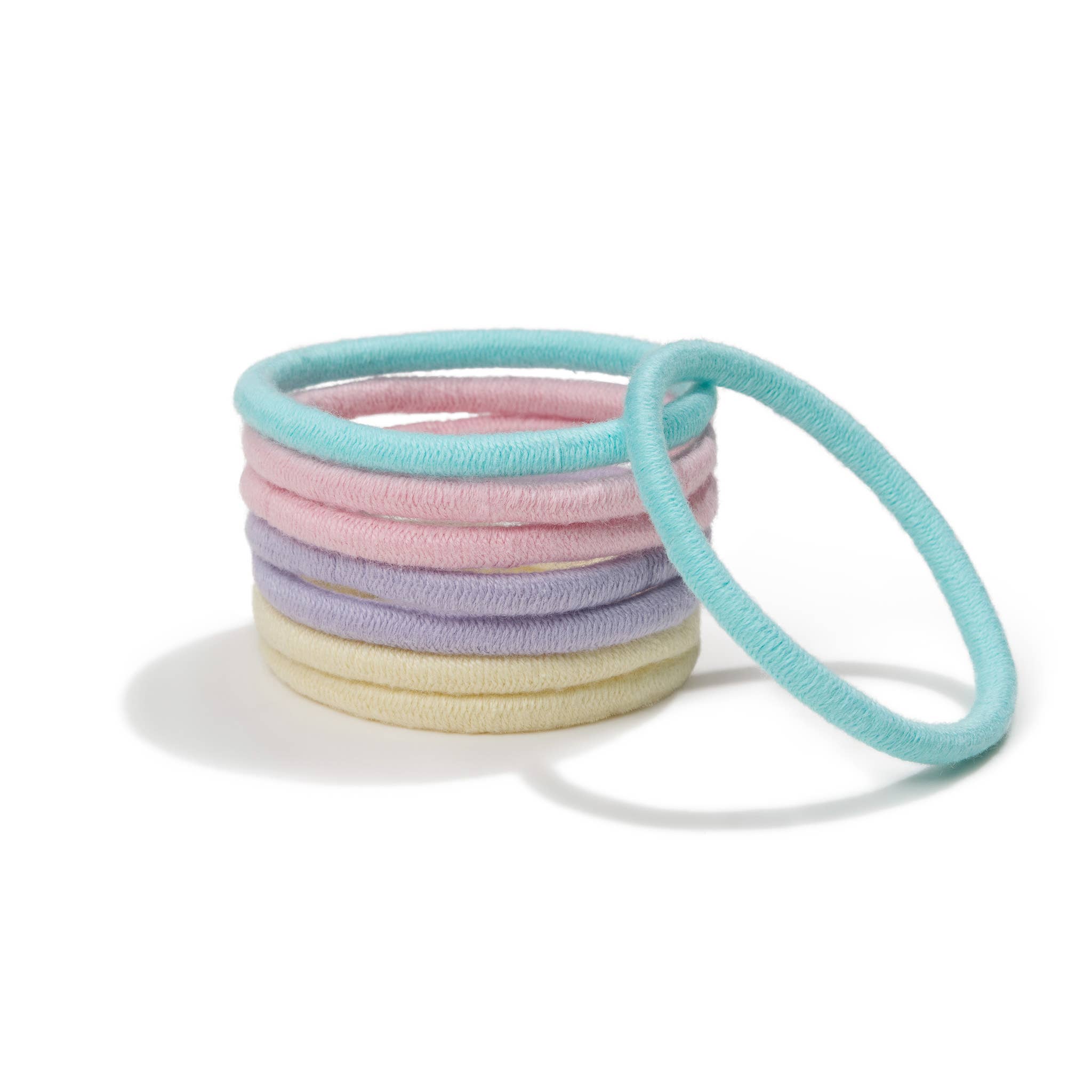 KOOSHOO - Wholesale Hair Tie - Plastic-free Round Hair Ties - Mondo 8-pack - Pastel Blooms8