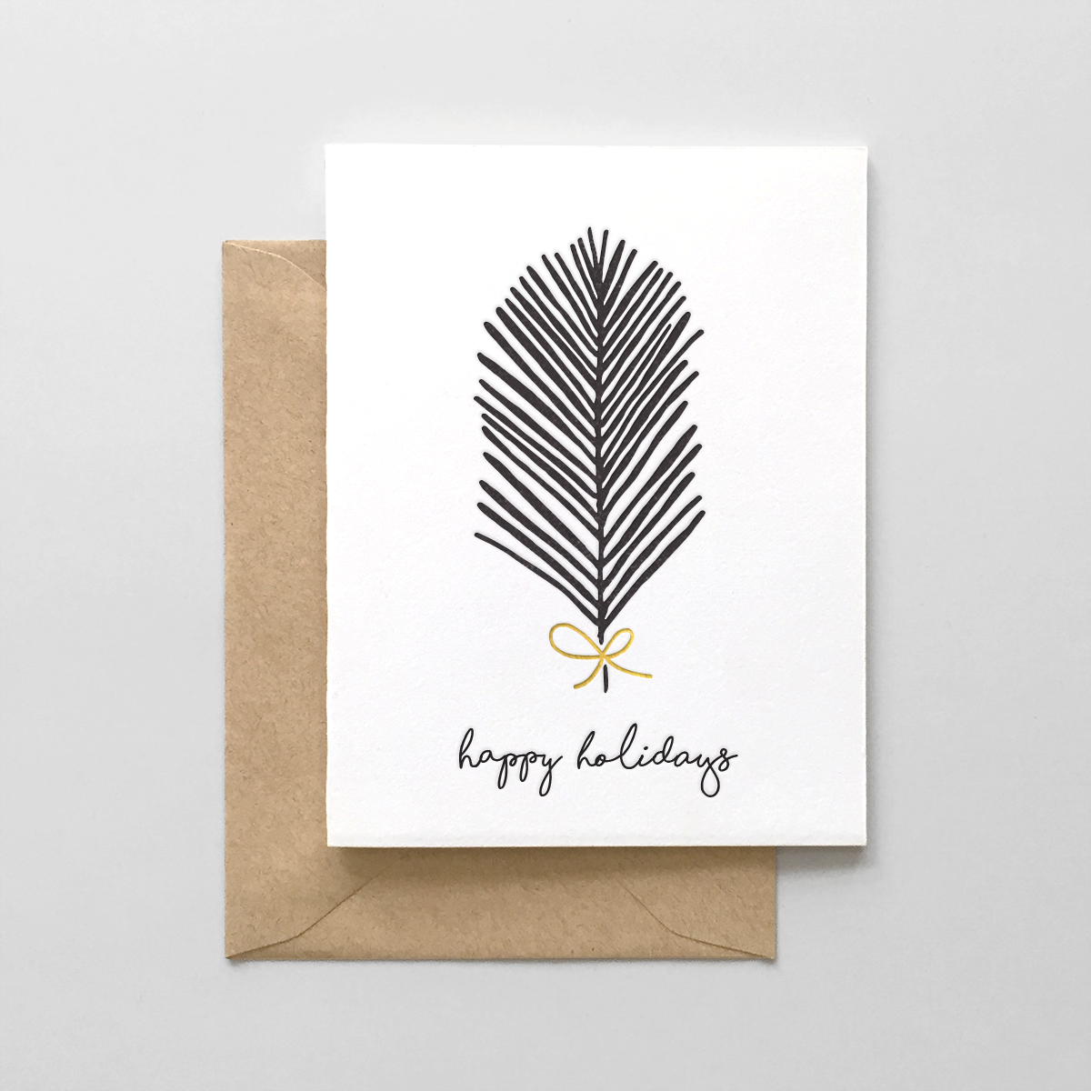 Hello Paper Co. - Wholesale Season's Greetings Card - Holiday Fern Greeting Card0