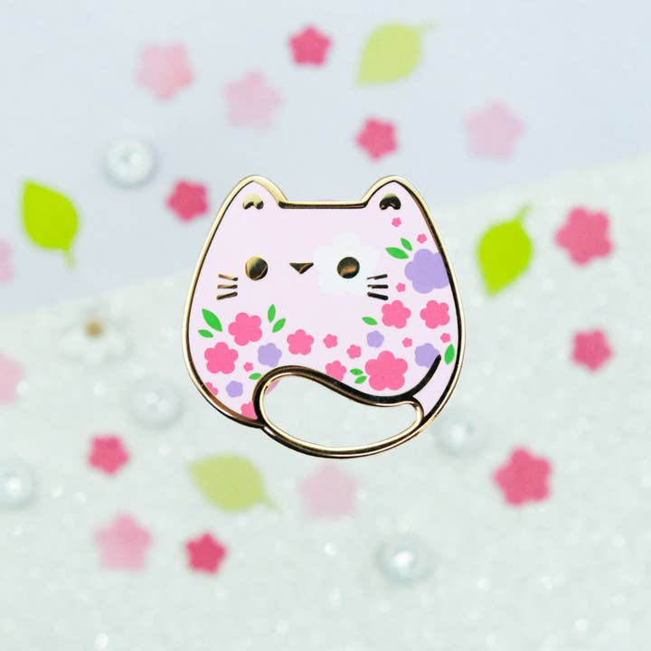 Alfileres de Gato con Flores de Primavera - Colección Encantadora para venta al por mayor de Sparkles in the Wild