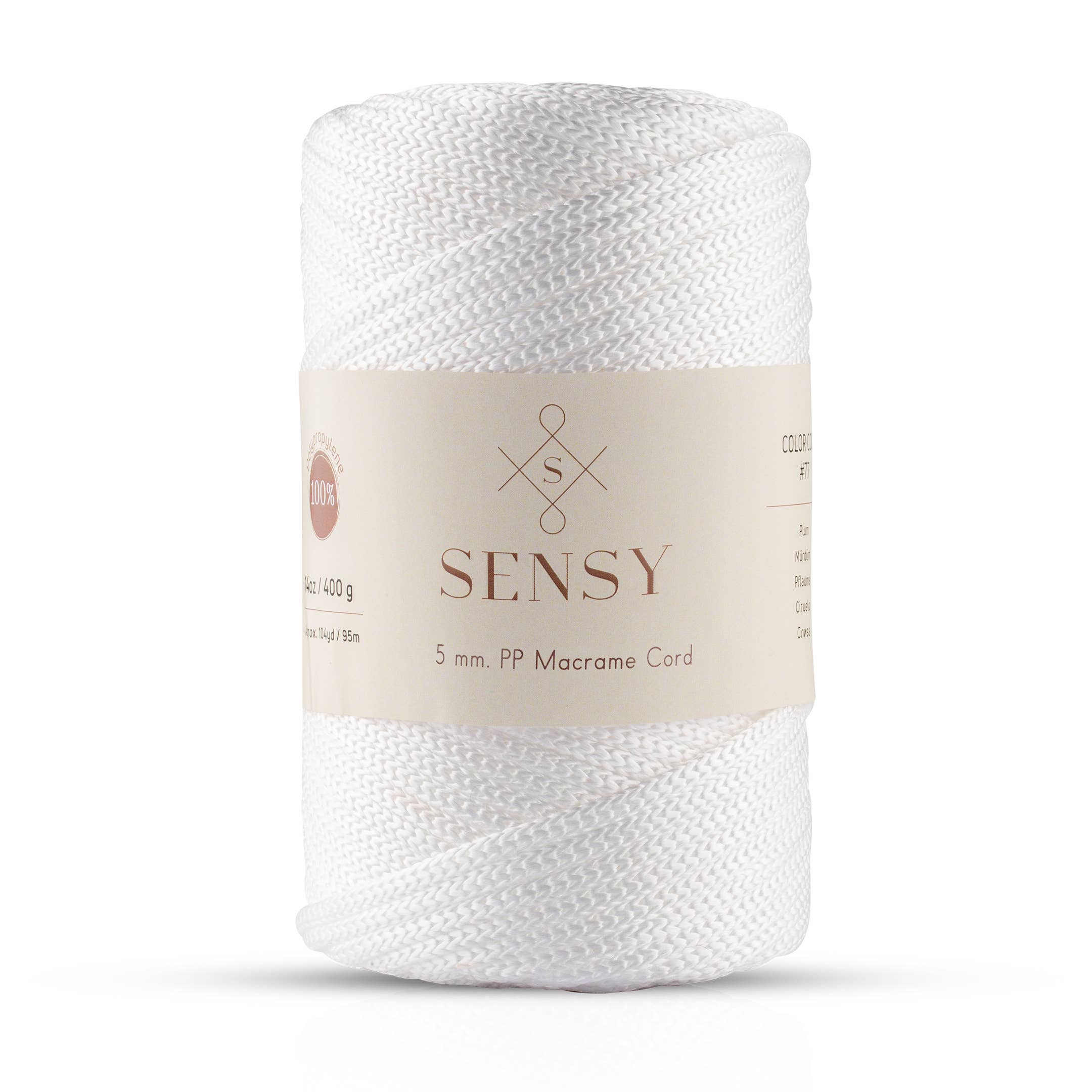 Sensy - Wholesale Yarn - Sensy Premium 5mm - 104 yards 100% Polyester Macrame Yarn24