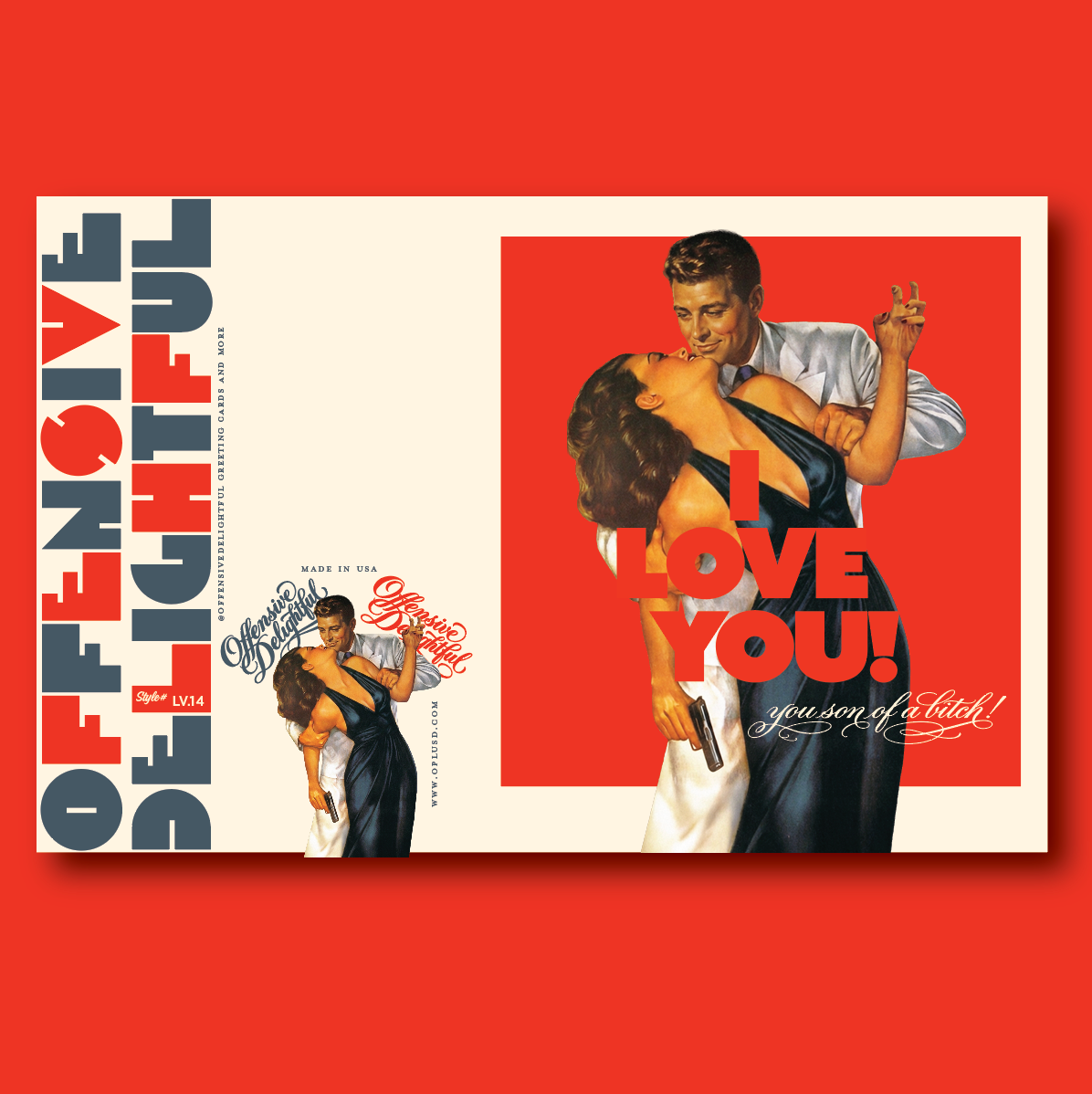 offensivedelightful - Wholesale Valentine's Day Card - LOVE YOU SOB!1