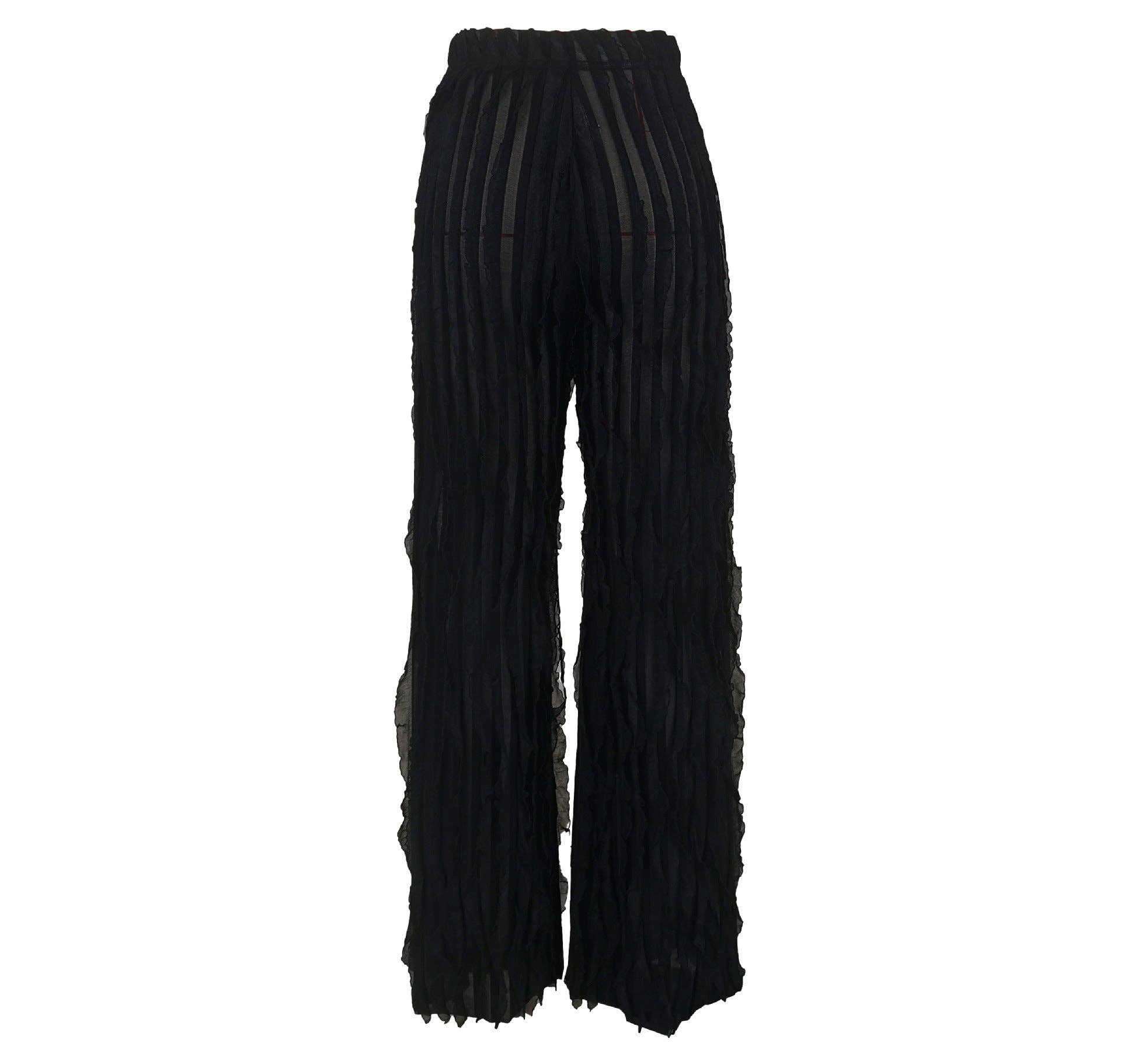 MB Fashion Wholesale - Wholesale Pants - Women's - MB FASHION High-Waisted Ruffle Wide-Leg Pants 1873LY38