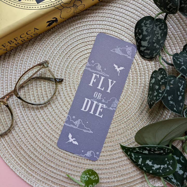 'Fly Or Die' Linen Card Bookmark for wholesale by Alaina Creates