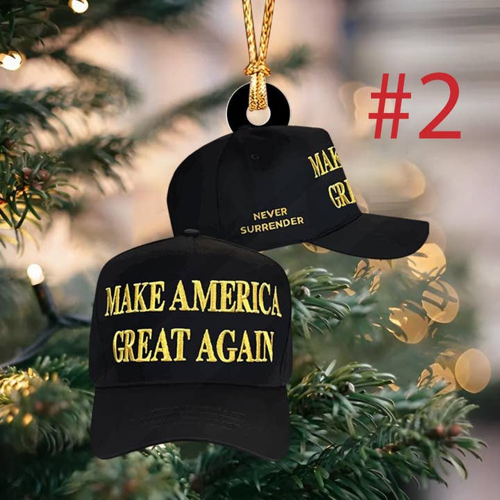 TMLECOM LTD - Wholesale Ornament - Trump MAGA Hat Ornament, Make America Great Again Ornament
