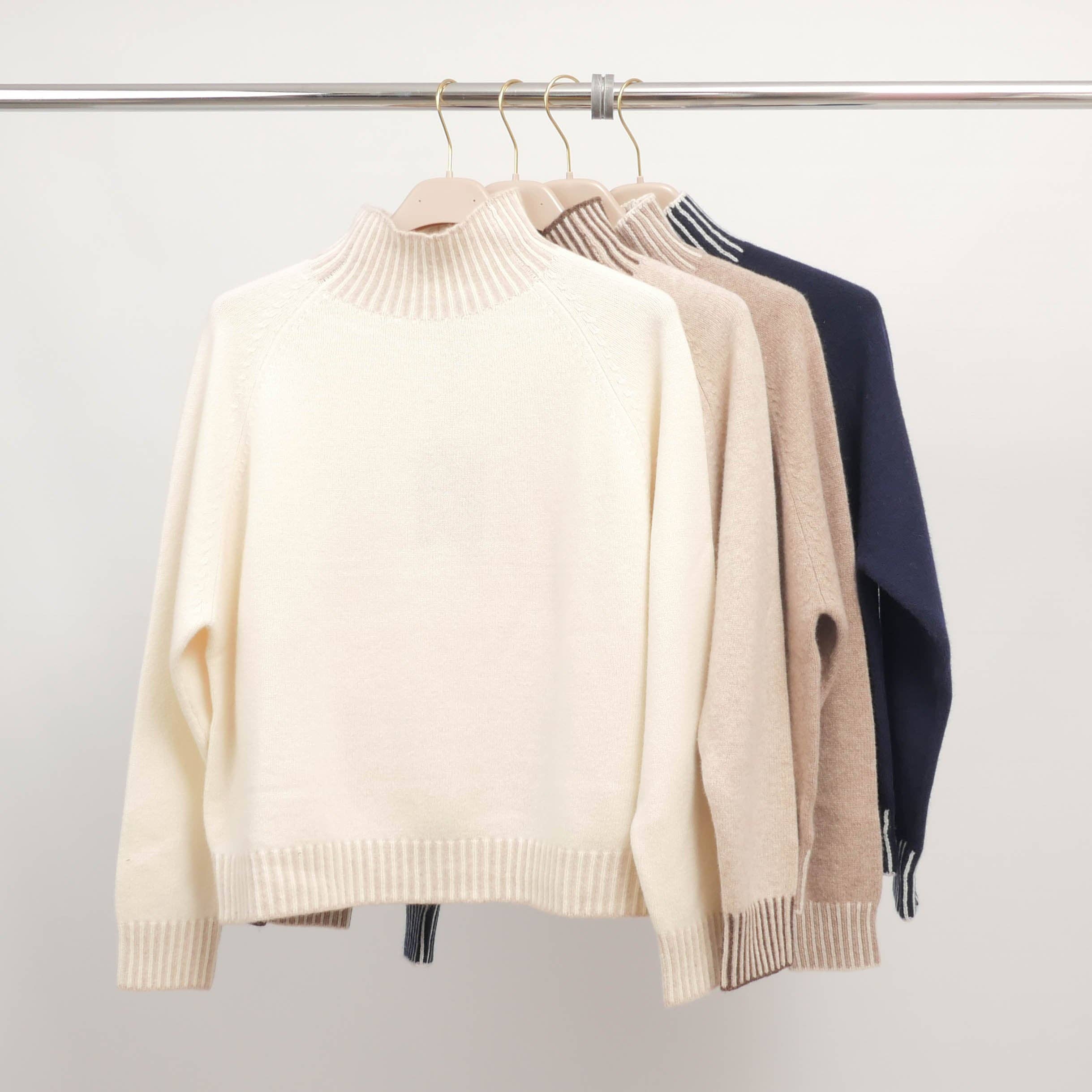 Cecile Wang - Wholesale Knit Sweater - Women's - Wool turtleneck sweater HYL181163