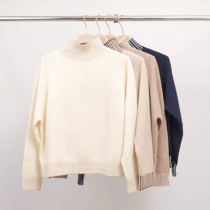 Cecile Wang - Wholesale Knit Sweater - Women's - Wool turtleneck sweater HYL181163