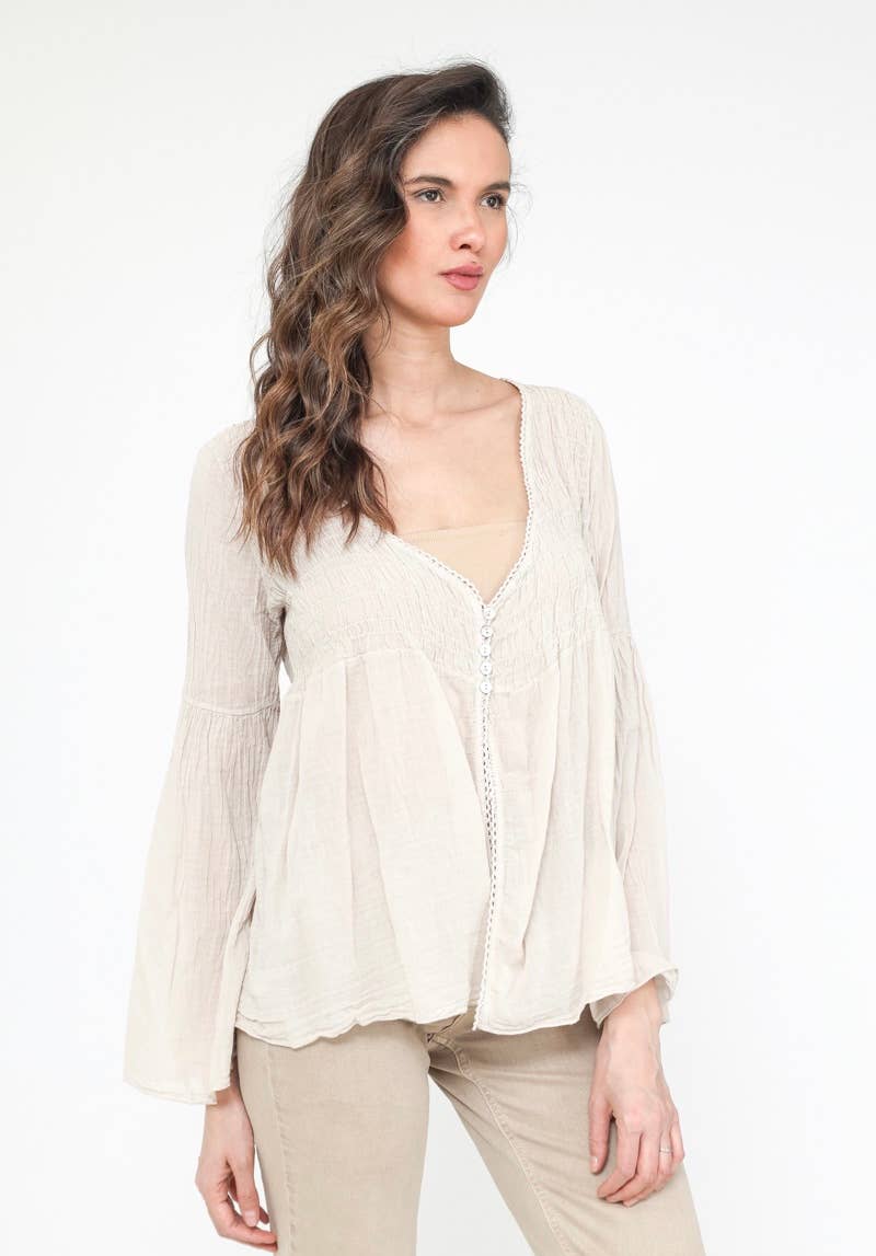 LINEN & COTTON HOUSE - Vente Chemisier – femme - GILET EN COTON 20354  SPRING SUMMER CLOTHING26