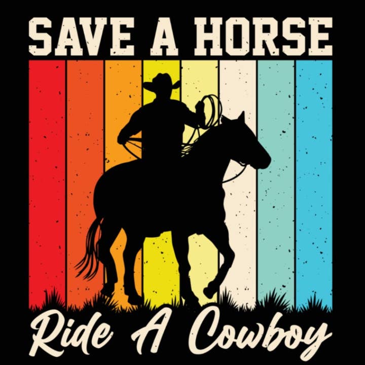 Sauvez un cheval, montez un cow-boy sur un aimant de réfrigérateur en métal de 2,5 pouces pour la vente par MagnetsRX