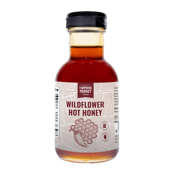 Wildflower Hot Honey 8oz for wholesale by Farmers' Market Foods