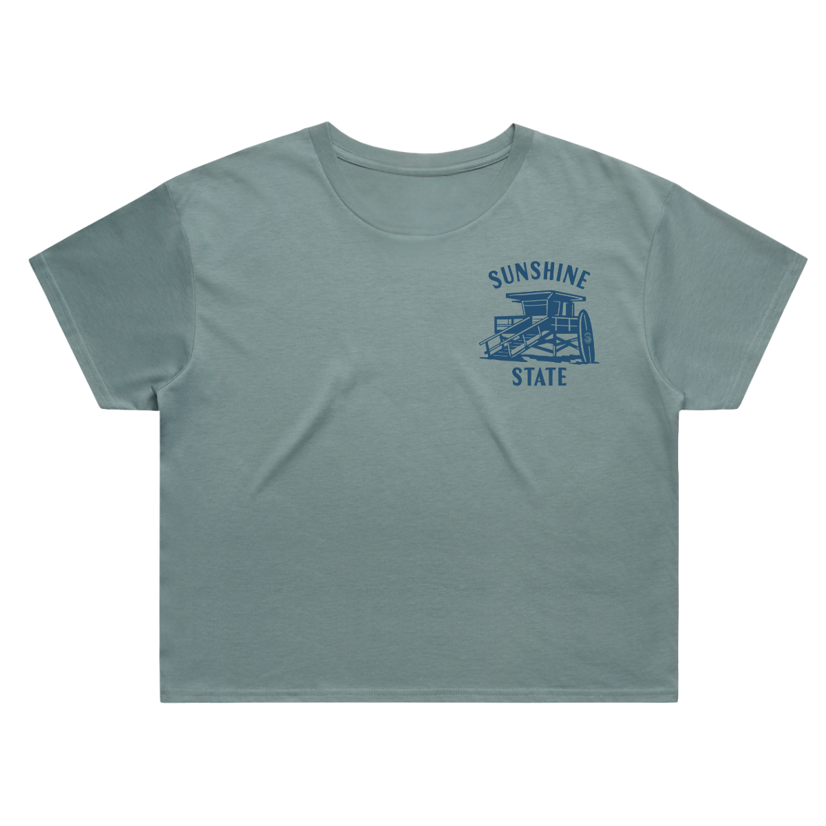 Sunshine State Goods - Wholesale Screen Printed T-Shirt - Women's - Sunshine State Lifeguard Stand Crop Tee4