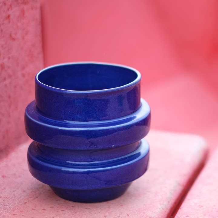 NOVA CASA ATLANTICA S. COOP. GALEGA - Wholesale Plant Pot - Cobalt blue glazed ceramic planter Boia NW