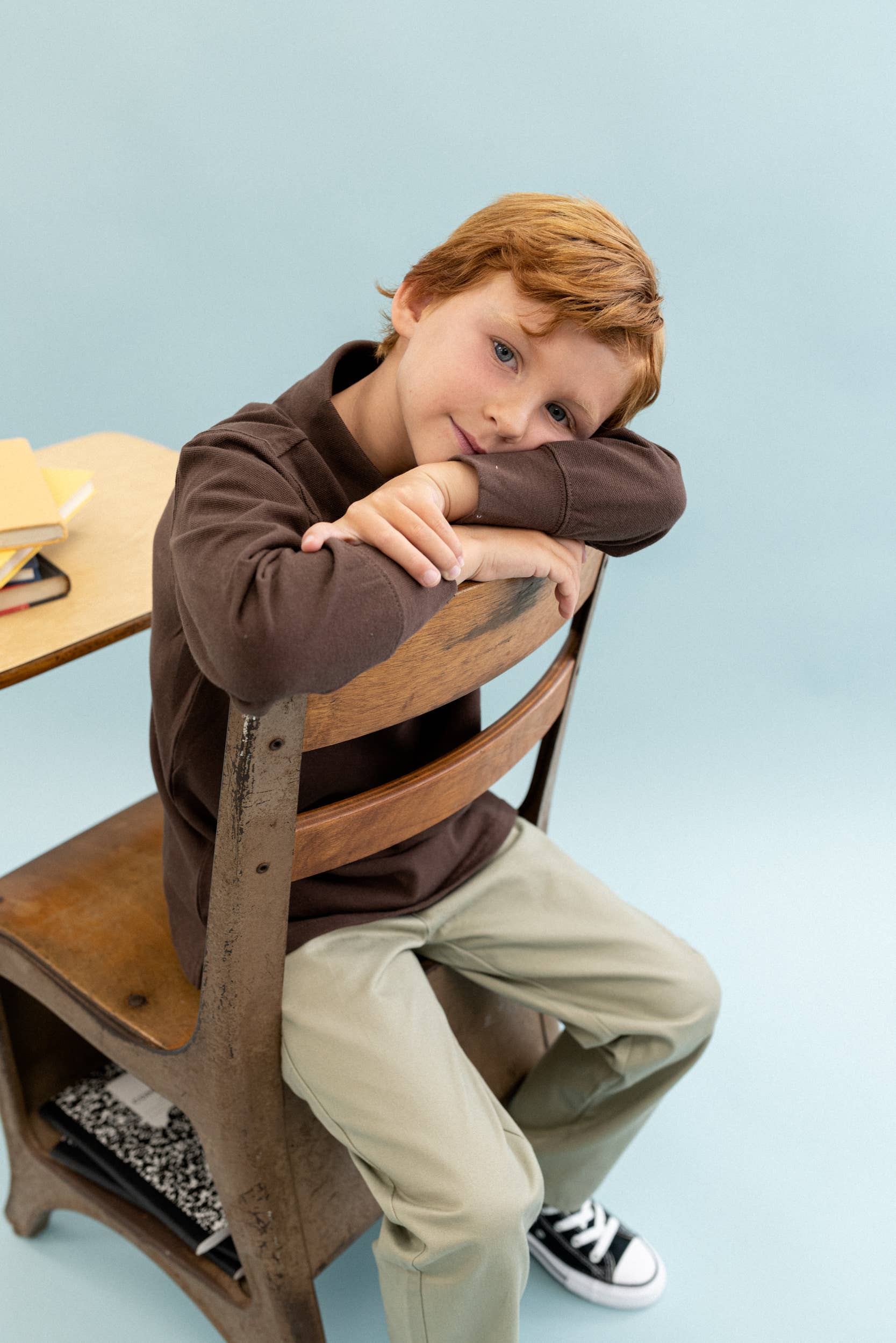 Leveret Pajamas – wholesale T-shirt – Kids – Kids Boys Long Sleeve Cotton Polo Shirt7