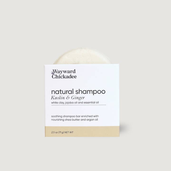 Kaolin & Ginger Soothing Solid Shampoo for wholesale by Wayward Chickadee