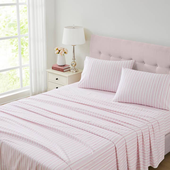 Laura Ashley Brampton Stripe Blush Pink for wholesale by Basford Brands