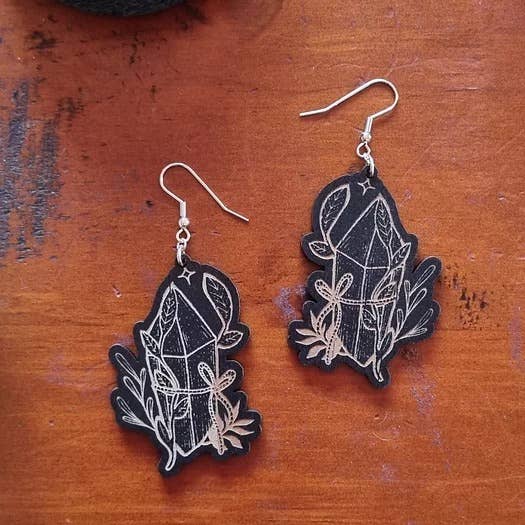Botanical Crystal Earrings for wholesale by Yiska Designs