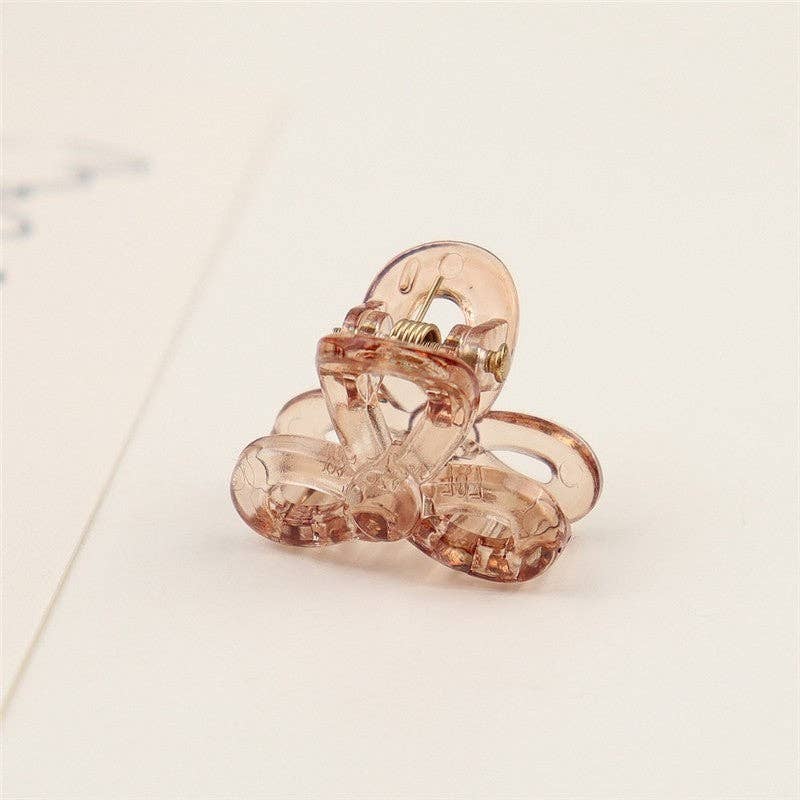 FurDecoration – wholesale Hair clip – Women’s – Small Transparent Colored Hair Claw Clip5