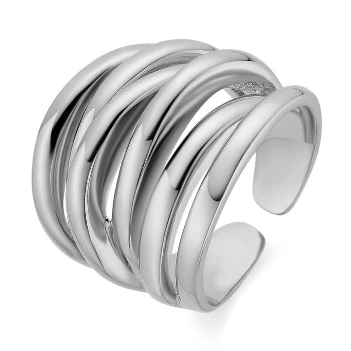 Luxenter - Wholesale Band/Stacked Ring - Anillo acabado en rodio - Vermixi0