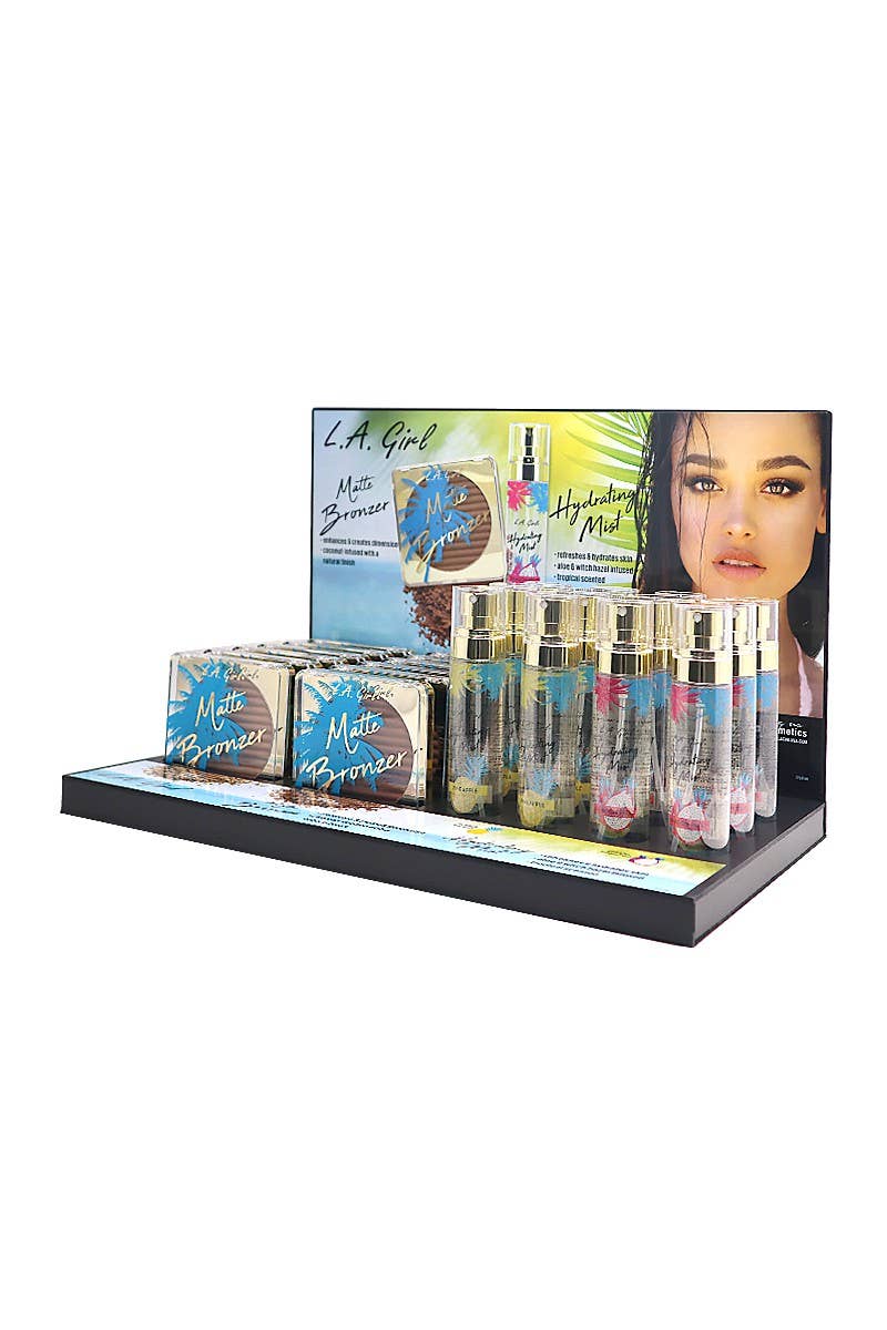 PINEAPPLE Beauty - Wholesale Makeup Setting Spray/Powder - LA Girl GPD434 Matte Bronzer and Hydrating Mist Set - 24pc1