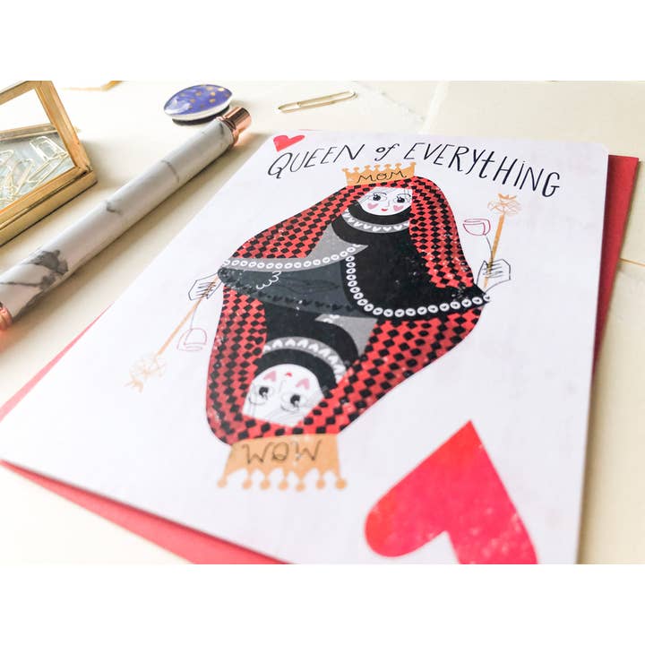 Paper Loop | Hand-Painted Greeting Cards - Wholesale Mother's Day Card - Queen of Everything, Cute Funny Mother's Day Card1