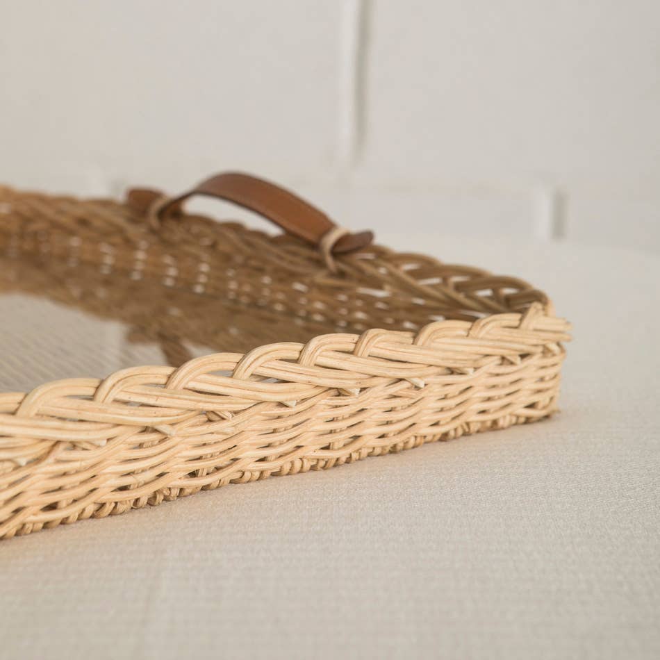Mahe Homeware - Wholesale Decorative Tray - Rattan Rectangular Tray Marsella5