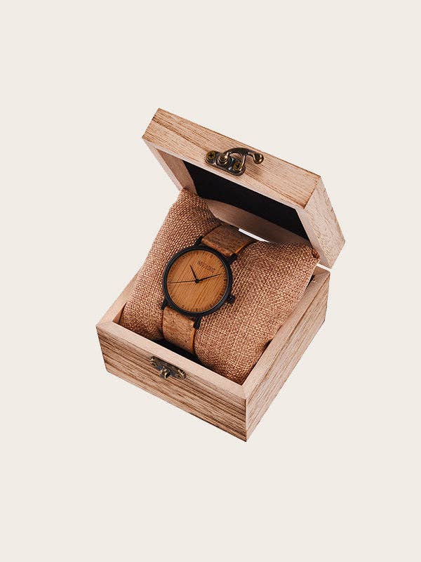 Wood&Chic - Vente Montre – homme - Montre en Bois Homme à Quartz - Caryer1