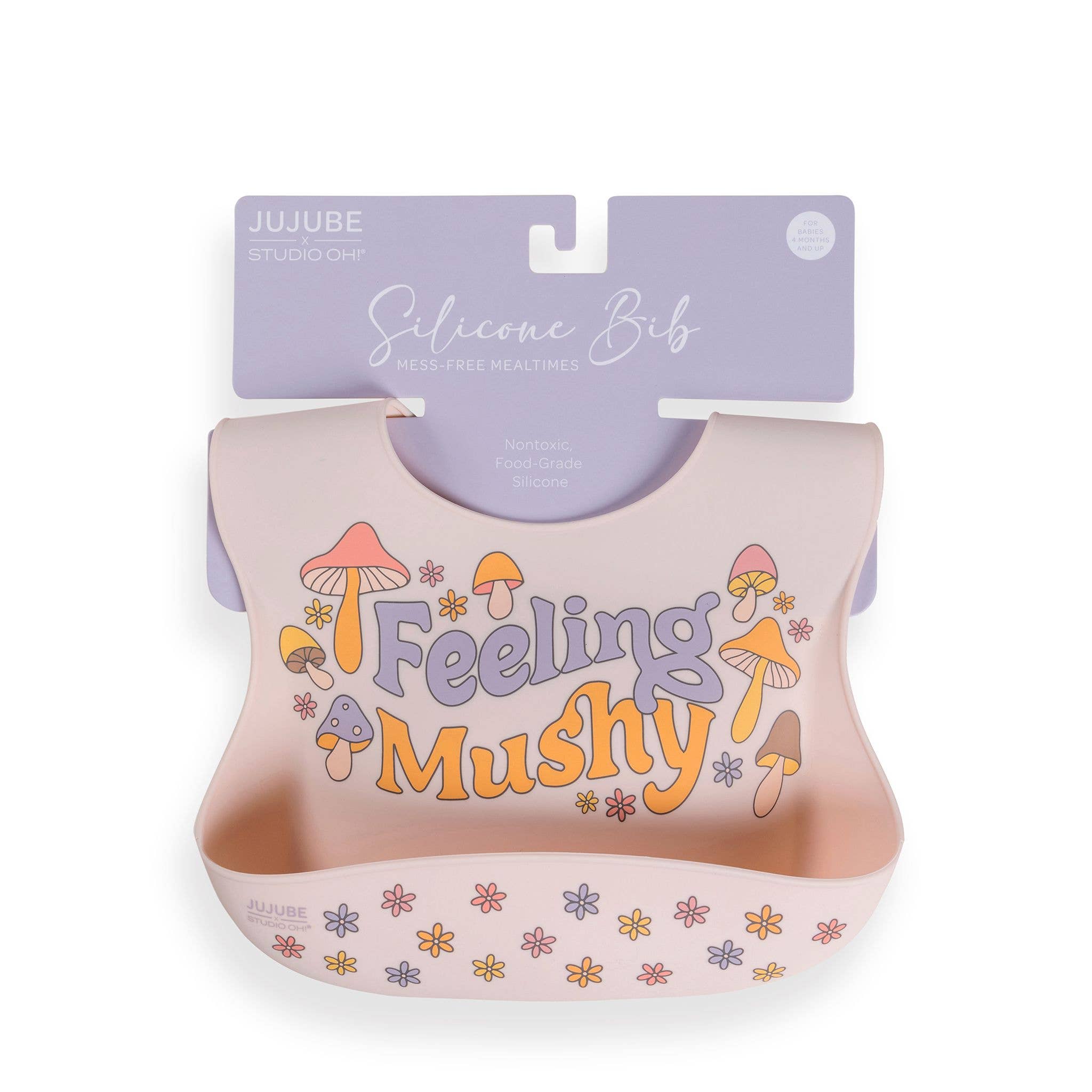 JuJuBe - Wholesale Bib - Baby - Silicone Bib Mushy Love1