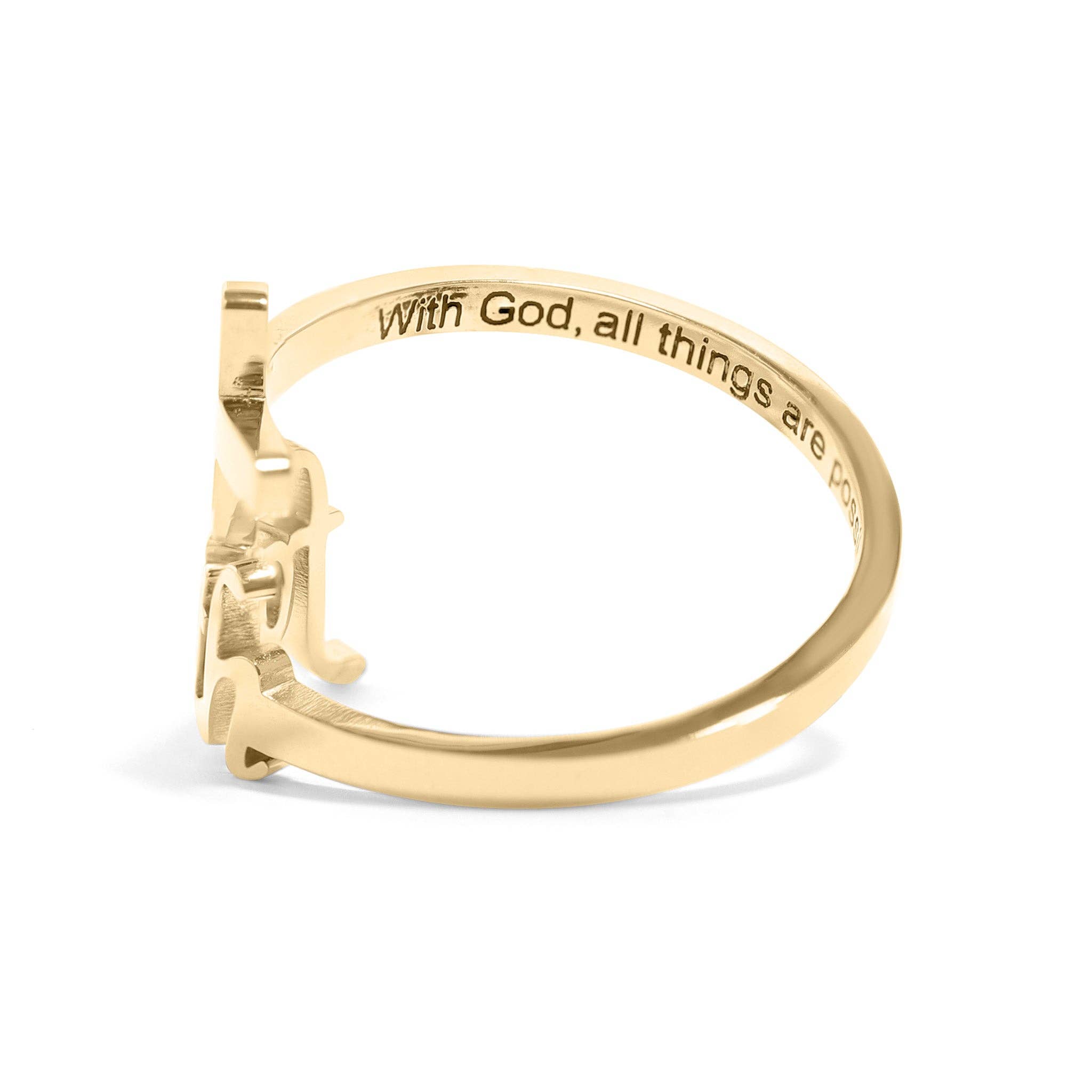 WJW – wholesale Cocktail/statement ring – 18K Gold PVD Adjustable "Faith" Ring2