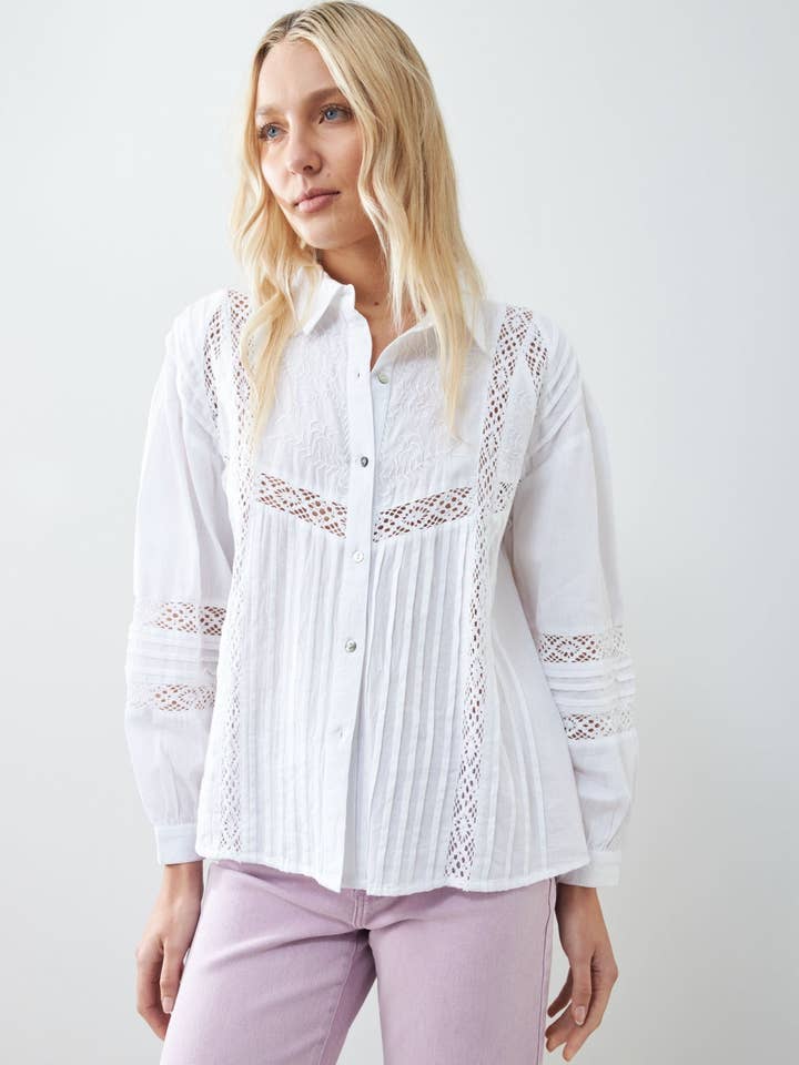 Romantisk skjorta med Mao-krage för wholesale av Lolita