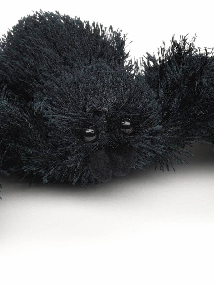 black spider - 15 cm (length) - cuddly/plush toy for wholesale by Uni Toys